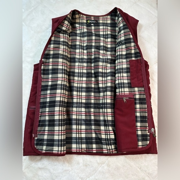 Spotex men’s XXL Multi pocket red vest sport hobby tactical photography farm - Picture 2 of 6